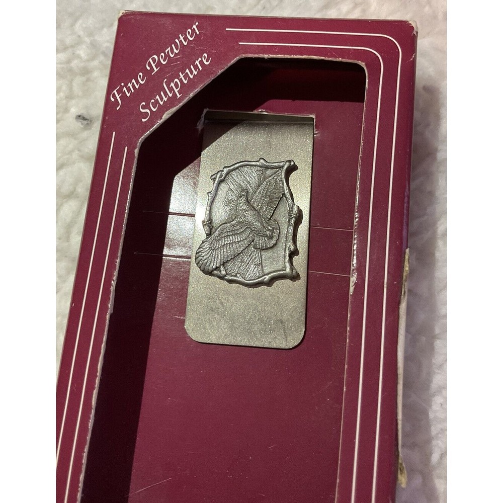 FINE PEWTER American Eagle Masculine Money Clip.NIB